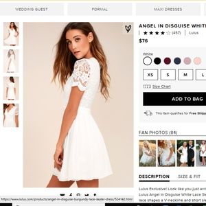 White Lace Lulus Skater Dress